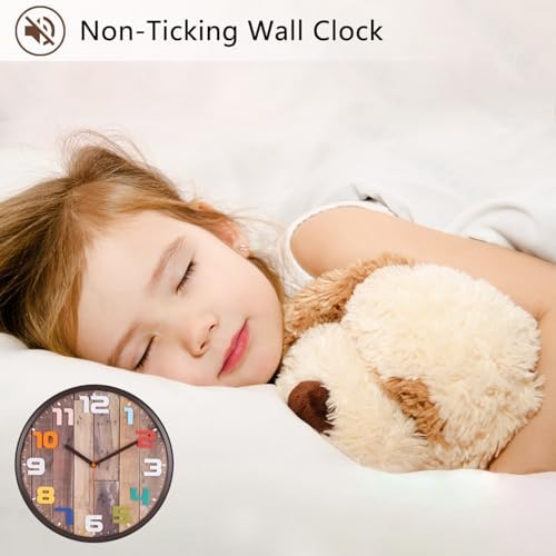 Topkey 12 inch Vintage Silent Wall Clock - Image 5