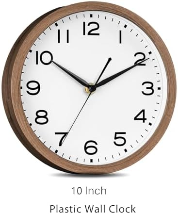 AKCISOT 10 Inch Wall Clock, Silent Battery Operated Analog Clock - Image 2