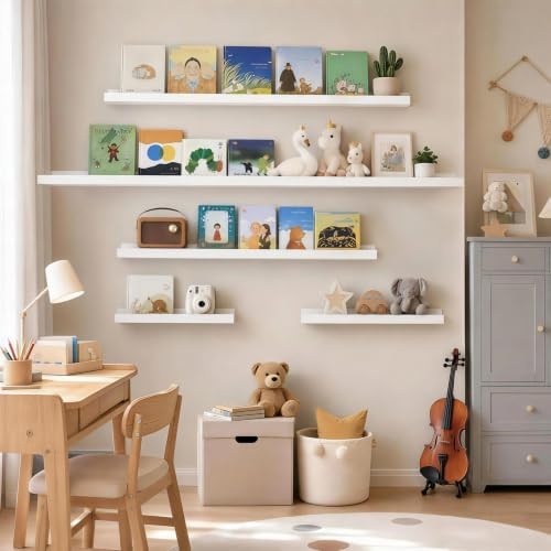 36inch Long Floating Shelves for Wall Decor, 5-Set Shelves - Image 7
