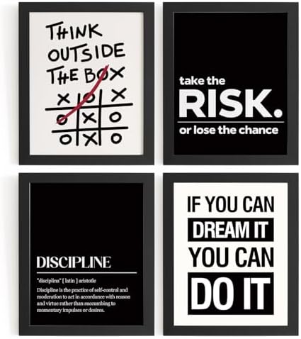 DSHFG Office Motivational Inspirational Wall Art Prints Unframed by Unknown