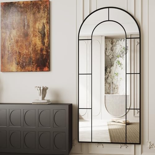 AUYHM 32"x71" Floor Mirror, Standing Mirror Full Length, Large Arched Mirrors - Image 2