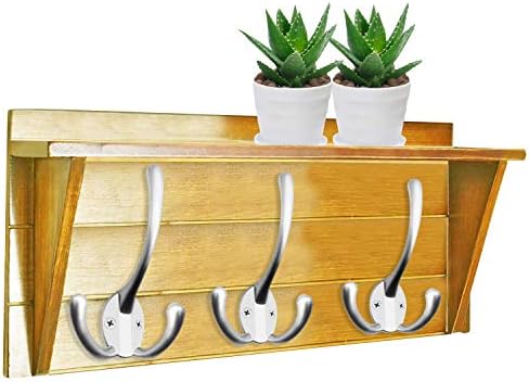 IBosins 6 Pack Matte Nickel Big Heavy Duty Three Prongs Coat Hooks - Image 5
