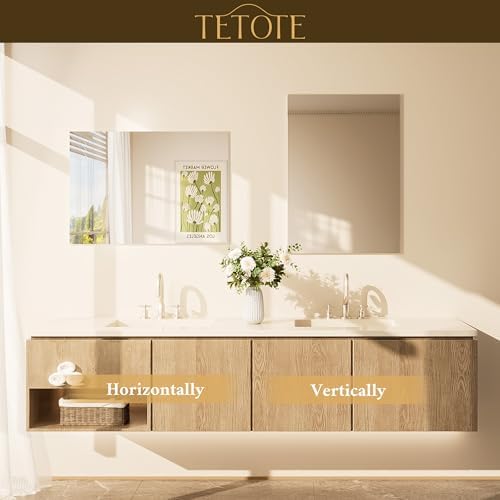 TETOTE Frameless Vanity Mirror 40" x 24" Large Bathroom Mirror - Image 6