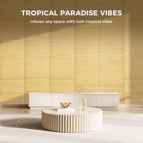 OUZUGIE 1 Pack 96x24 Inch Natural Bamboo Wall Panel - Image 3