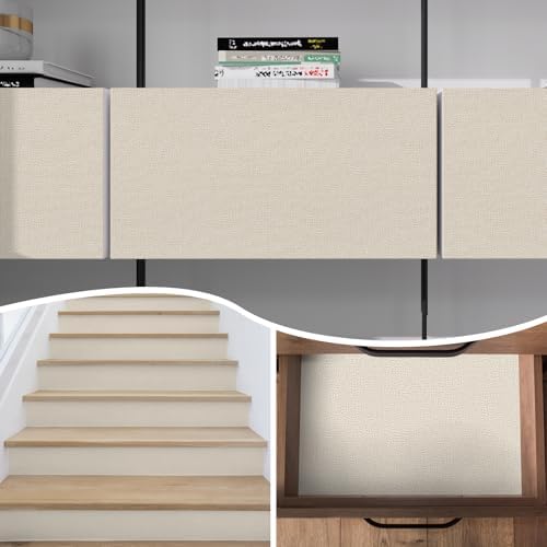 Grasscloth Peel and Stick Wallpaper Khaki Textured Contact Paper, Countertop - Image 3