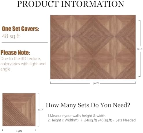 Acoustic Wall Panels 24x24 Inch 12pack Decorative Peel and Stick Wall Tiles - Image 6