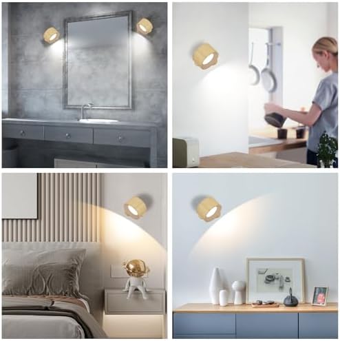 AKSDA Rechargeable Wall Sconce, Battery Operated LED Reading Light - Image 5