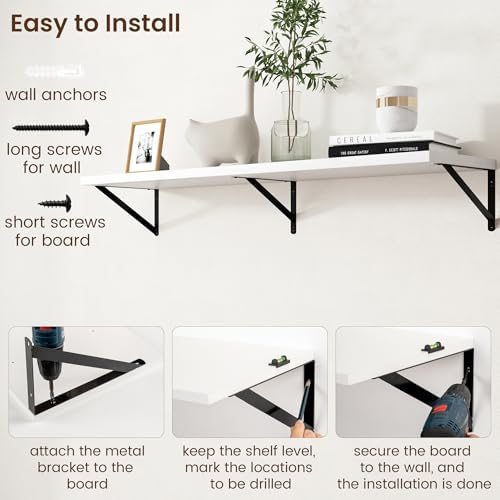 Axeman Floating Shelves for Wall White - Image 6