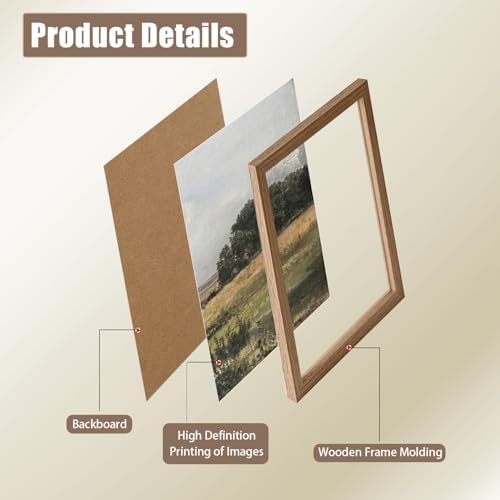 KeepKiss Retro Landscape Canvas Wall Art 3Pcs Framed 24x16 inches - Image 5