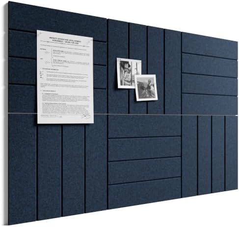 Bumusty 36" x 24" Large Cork Board Alternative, Carbon Blue by BUMUSTY