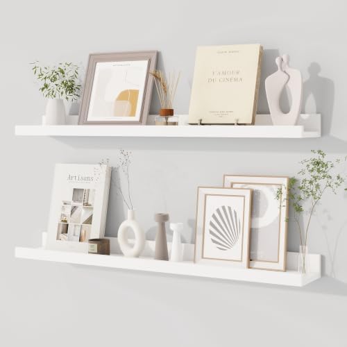 Dreamland Picture Ledge Shelf for Wall, Floating Shelves Set of 2, 30 inch Long by Dreamland