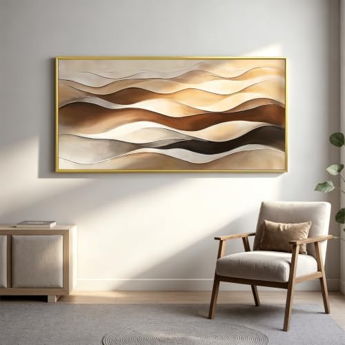 Large Gold Framed Abstract Wall Art - Image 6