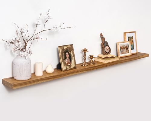 Marsmiles 72in Long Wood Floating Shelves by Marsmiles