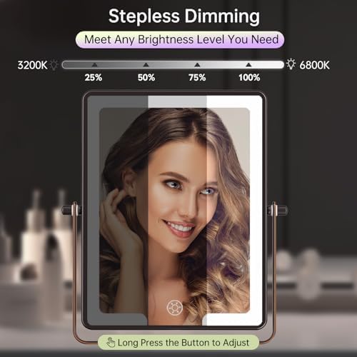 FASCINATE 8.7" 5000mAh Rechargeable Wall Mounted Makeup Mirror - Image 6