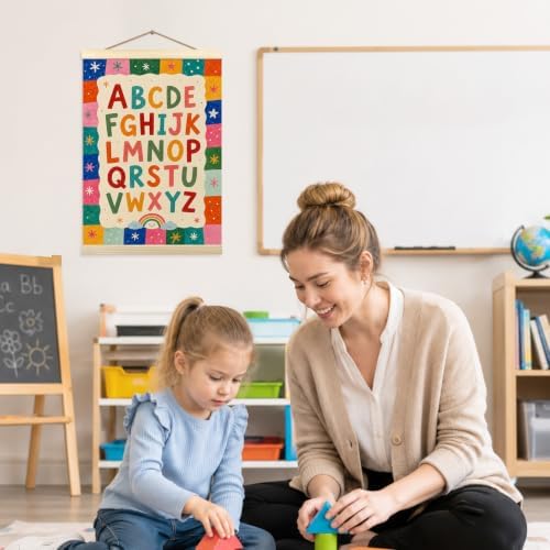 madalo Colorful ABC Alphabet Wall Art Poster Hanger Frame 12x16 - Image 6
