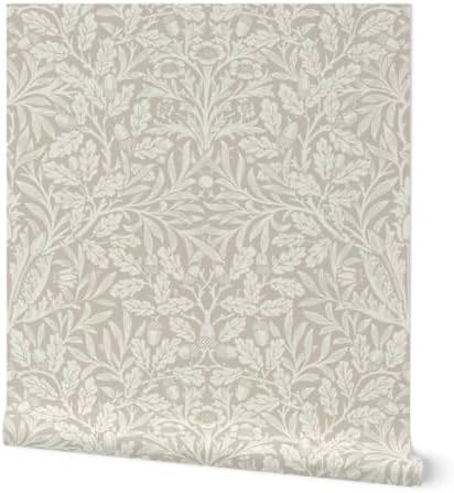Spoonflower Acorn William Morris Peel and Stick Wallpaper by Spoonflower