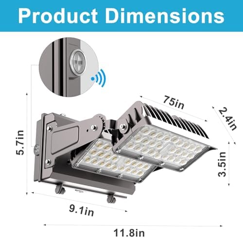 Lightdot 250W Wall Pack LED Exterior Light, Dusk to Dawn 2Pack - Image 5