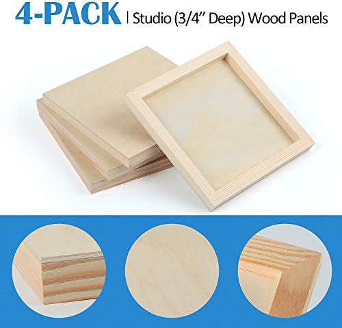 Falling in Art 4 Pack 8x8’’ Unfinished Birch Wood Panels Kit - Image 5