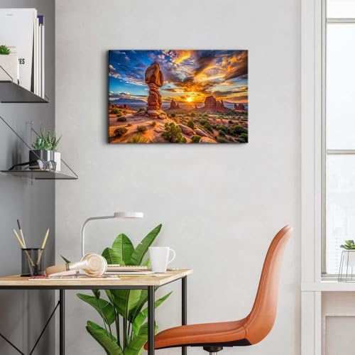 Arches National Park Wall Art Nature Sunset Desert Pictures Living Room Wall - Image 5