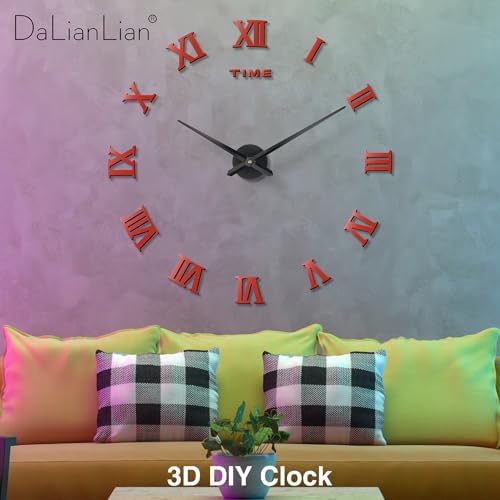 DIY Frameless Wall Clock, Adjustable Up to 52” - Image 2