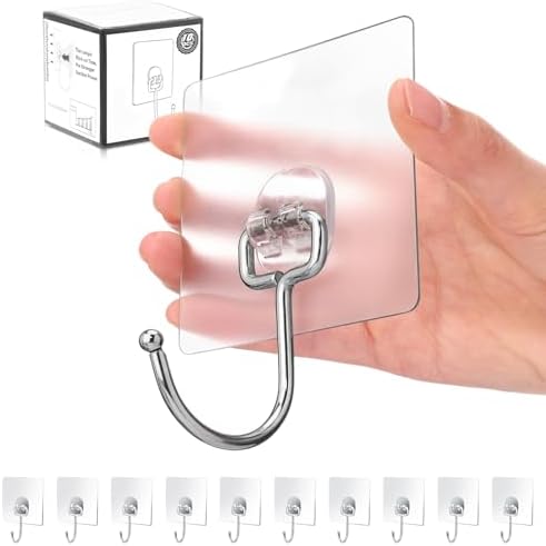 Antimbee 10-Pack All-Purpose Large Adhesive Hooks by Antimbee