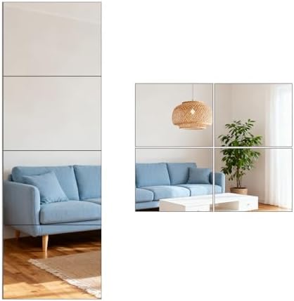 Stick on Small Mirror for Wall Decor, Plastic Non Glass Sticky Kids Safety by SAFEE+MRROR