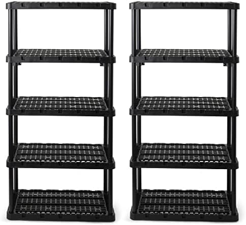 Gracious Living 2-Pack 5 Shelf Unit, Storage Shelves and Rack by GraciousLiving