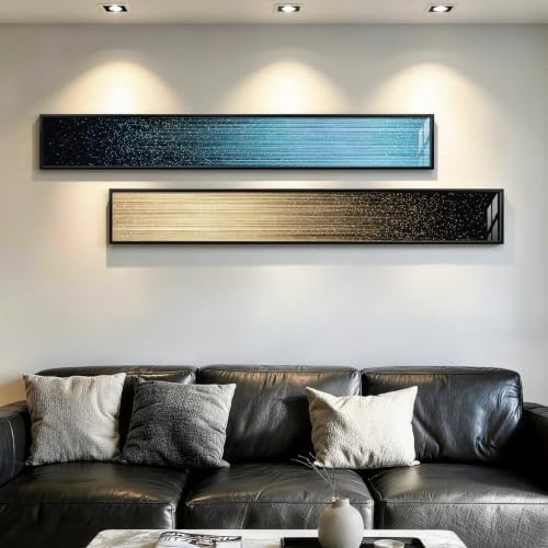 Framed Long Narrow Vertical Abstract Line 2 Piece Wall Art - Image 3
