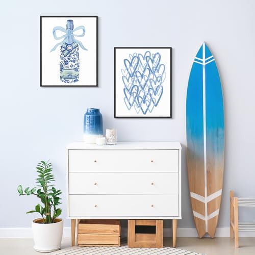 Habseligkeit Blue Cute Room Decor, Fashion Woman Wall Art Prints, Posters - Image 5