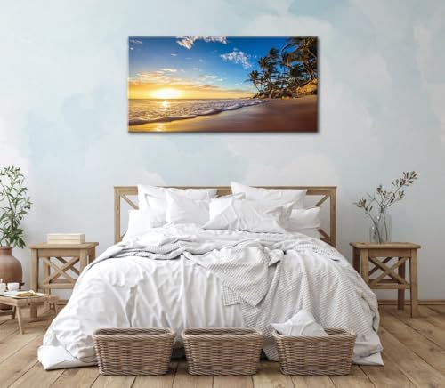 Beach Wall Art Sunset Pictures Ocean Seascape Theme Art Wall Pictures Coastal - Image 7