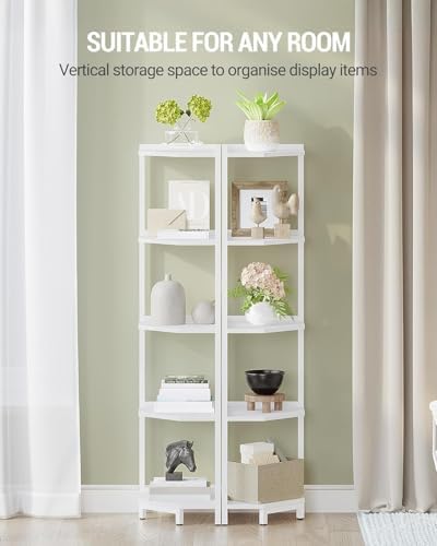 Hzuaneri Corner Shelf Stand 5-Tier Corner Bookshelf Storage Standing Shelf - Image 6