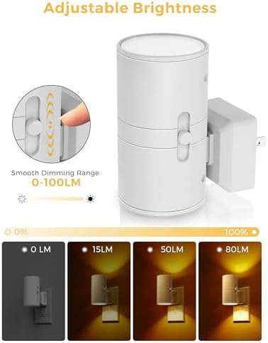 L LOHAS LED Amber Night Light, 100LM Dimmable Night Light - Image 3