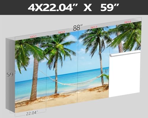 XMPMBM-Beach Palms Landscaping Fabric Wallpaper Tree Leaf Living Room Bedroom - Image 4