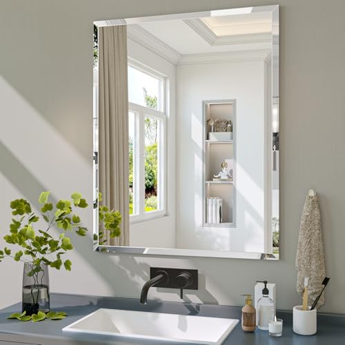 Frameless Bathroom Mirror by Unknown