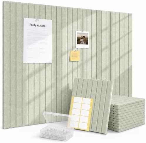 Large Felt Bulletin Board 12-Pack, Sage Green by OceanBreezy