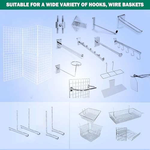 Heavy Duty Portable Gridwall Display Panels – 3 × 2' × 6' Black Metal Wall & - Image 6