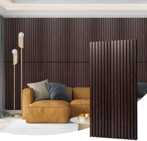 AMZDEPOT Soundproof Wood Slat Wall Panel, 2 Pack by AMZDEPOT