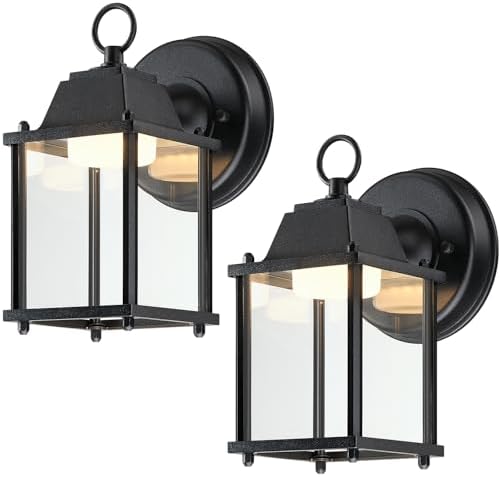 LIT-PaTH Outdoor Wall Light Fixture, LED 3000K, 2 Pack by LIT-PaTH