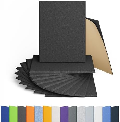 12 Pack Rectangle Acoustic Panels Self Adhesive Sound Proof Foam by Amantech