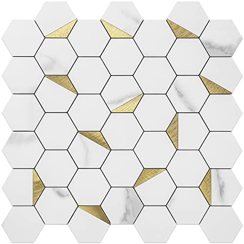 DICOFUN 10-Sheet Hexagon Tile Peel and Stick Backsplash by DICOFUN