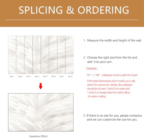 Gray and White Feather wall Mural Peel and Stick - Image 5