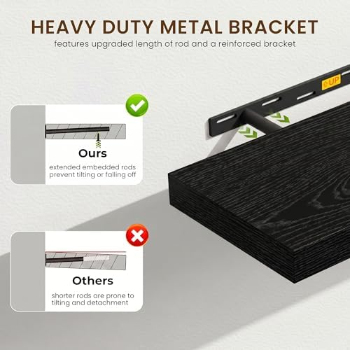 FLYJOE 12 Inch Deep Floating Shelves - Image 4