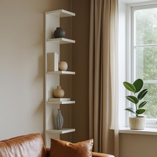7 Tier Wall Shelf Unit, Vertical Column Floating Storage Home Decor Organizer - Image 5