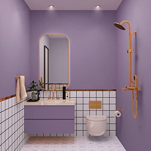 Ismoon Purple Peel and Stick Wallpaper 15.7''×118'' Solid Purple Contact Paper - Image 6