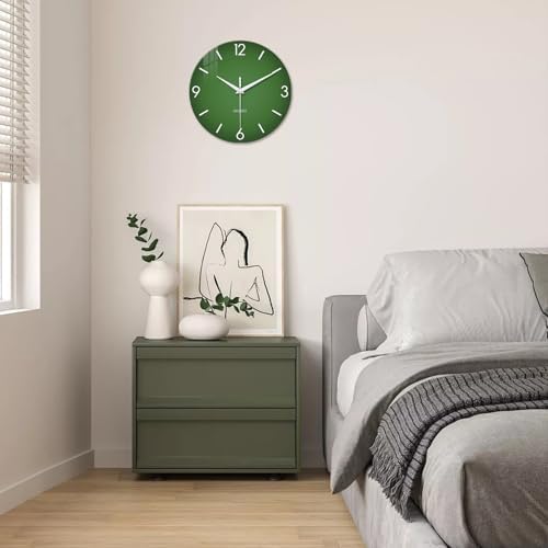 XFM Modern Green Wall Clock Battery Operated 16 Inch Silent - Image 6