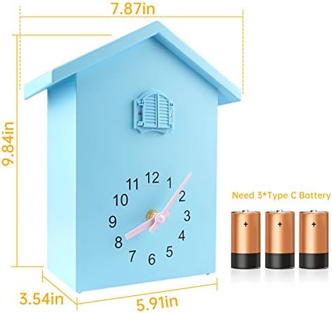KEYPOWER Cuckoo Clock Cuckoo Wall Clock, Cuckoo Bird Voices Call, Design Clock - Image 6