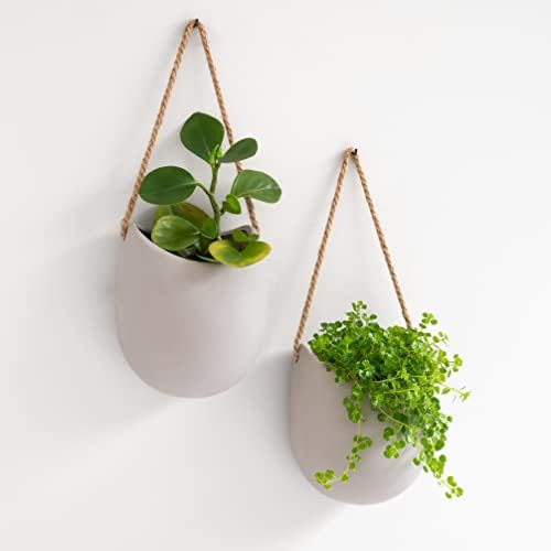 Kazai. Wall Planters -Ellie- | Hanging Ceramic Plant Pots 2 Pieces | Wall by KAZAI