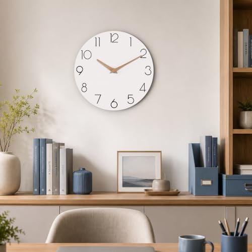 cicininc 8 Inch Battery Operated Wall Clock, Silent Analog - Image 5