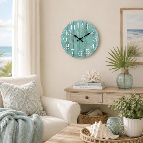 10 Inch Wall Clock, Silent Battery Operated Analog Clock - Image 6