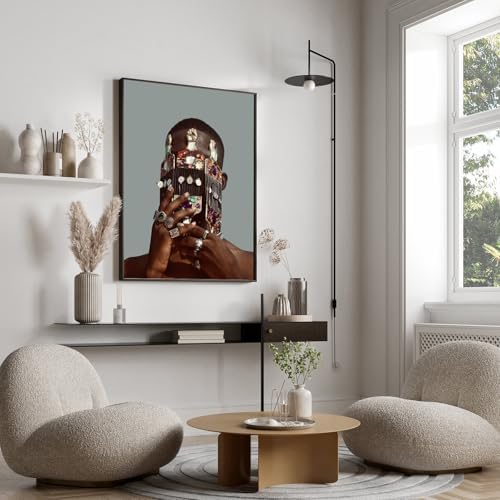 Man Portrait Wall Art Black Men Art Afro King Poster 16x20 Inch Unframed - Image 6